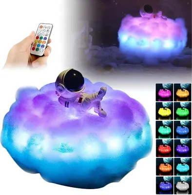 Zdjęcie produktu dla Lampka nocna USB Astronauta w chmurze dekoracyjne oświetlenie LED do pokoju dziecięcego