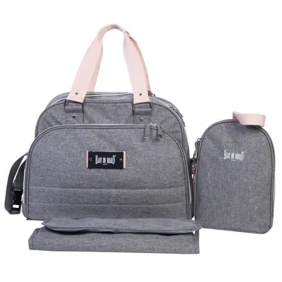 Produktbild von BABY AN BORD Wickeltasche URBAN Sweet Pink - grau / pink