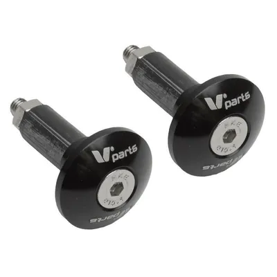 Zdjęcie produktu dla V PARTS Końcówki kierownicy aluminiowe Ø12-18 mm – czarne