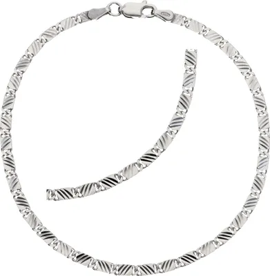 Produktbild von Armband Armkette echt Silber 925 Sterlingsilber rhodiniert 21 cm