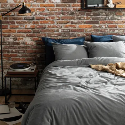 Produktbild von Damai Bettbezug Groove - Flanell - 200x200cm - grey