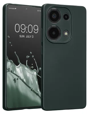 Produktbild von kwmobile Handyhülle für Xiaomi Redmi Note 13 Pro 4G Hülle - weiche Silikon Case metallisch schimmernd - Schutzhülle Cover - Metallic Petrol