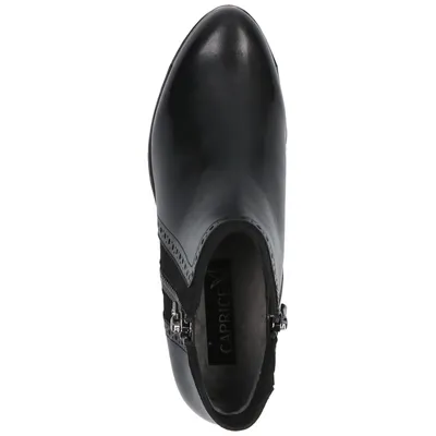 Produktbild von Caprice Damen Stiefelette Lasercut Lochmuster Reißverschluss 9-25403-27, Größe:36 EU, Farbe:Schwarz