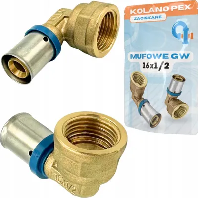 Obrázek produktu pro Koleno PEX 16x1/2 gw Lisovaná zásuvková spojka