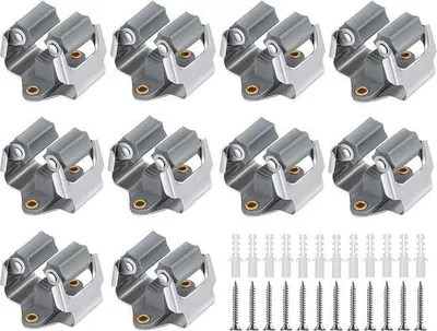 Produktbild von 10-Ständer für Gartengeräte, Wandmontage für Bürstenhalter, Werkzeugwandsystem, Angebotspreis für Oberflächen von Staubsaugern, Werkzeugwandschränke für das Aufbewahren von Gartengeräten, grauer Wandwandschrank für Werkzeuge und Gartengeräte.