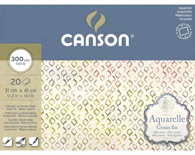 Immagine prodotto di CANSON C400106440 CANSON Tampone per acquerello Acquerelli, fine, 310 x 410 mm
