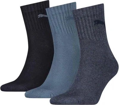 Produktbild von Halbhohe Sportsocken aus Baumwolle 3 Paar – Dunkelblau – 43-46
