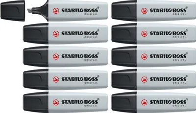 Produktbild von STABILO Textmarker -  BOSS ORIGINAL Pastel - 10er Pack - Seidengrau
