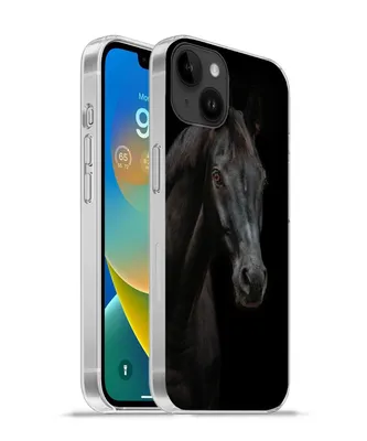 Produktbild von MuchoWow® Handyhülle Schutzhülle Hülle für Apple iPhone 14 Plus - Soft case Pferd - Nutztier - Schwarz Silikon Softcase Handy Hülle - Abbildung