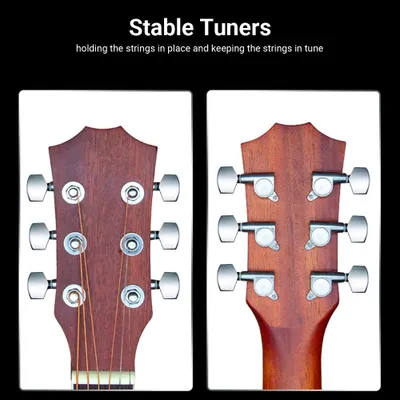 Obrázok produktu pre ZJchao Elektrická akustická gitara String Tuners 6pcs Sealed 3L3R Tuners Machine Knobs for Musicians Set Set for Musicians (BLACK)