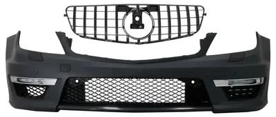 Produktbild von Stoßstange für Mercedes C-Klasse W204 12+ C63 Facelift Kühlergrill GT-R Schwarz.