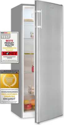 Produktbild von Exquisit Vollraumkühlschrank KS320-V-H-040D inoxlook | Nutzinhalt: 242 L | Ohne Gefrierfach
