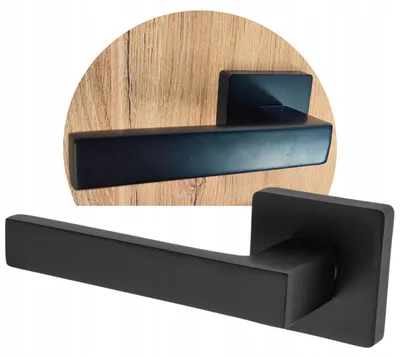Produktbild von Alubrass Querta Innentürgriff Quadratisch Modern Schwarz