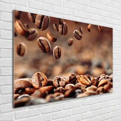 Produktbild von Tulup® Glas-Bild - 100 x 70 - Wandbild aus Glas - Wandkunst - Wandbild hinter gehärtetem Sicherheitsglas - Essen & Getränke - Kaffeebohnen - Braun