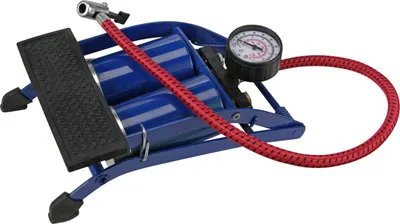 Produktbild von Doppelkolben - Fusspumpe aus Metall mit Manometer