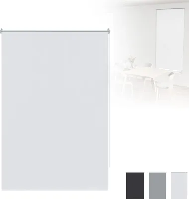 Image de LZQ Protection solaire store extérieur store vertical pour balcon - protection solaire & protection visuelle, résistant aux UV, 90×160 cm, blanc