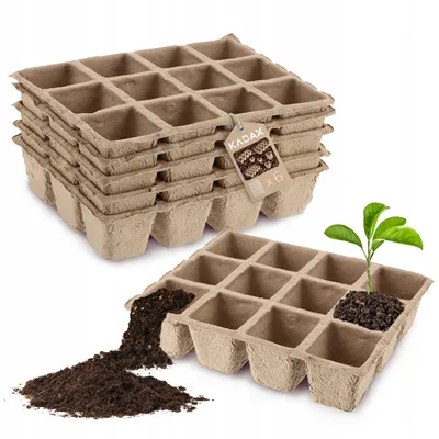 Zdjęcie produktu dla KADAX Doniczka Torfowa Produkcyjna Na Rozsady Sadzonki Wysiewu 6 x 12szt.