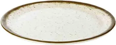 Produktbild von APS 84512 Teller STONE ART, Ø 30 cm, Höhe 2 cm, Melamin, creme/braun