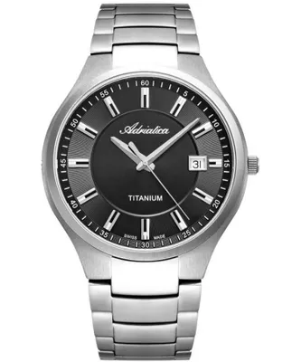 Produktbild von NEU ORIGINAL ADRIATICA Herrenuhr A8329.4114Q Schweizer Silber + Gravur