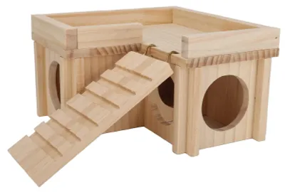 Produktbild von Holz-Hamsterhaus mit Labyrinth und mehreren Kammern