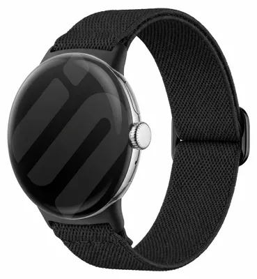 Produktbild von Strap-it Elastisches Armband passend für Google Pixel Watch 4 (41 mm) / 3 (41 mm) / 2 / 1 - Schwarz