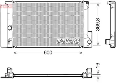 Obrázek produktu pro Chladič, chlazení motoru DENSO DRM50126