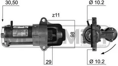 Produktbild von ERA 220367A Starter Anlasser 1,5kW für FORD MONDEO III Kombi (BWY) 12V