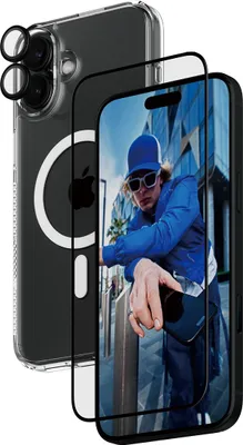 Obrázok produktu pre PanzerGlass ® 3-in-1 Protection Bundle iPhone 16 Plus, Apple, Apple - iPhone 16 Plus, Suché aplikovanie, Odolné proti poškriabaniu, Odolný proti nárazom, Priehľadná, 1 kusov