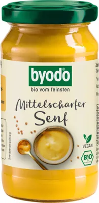Produktbild von GLUTENFREIER -SENF, MITTELSCHÄRFE 200 ml – BYODO