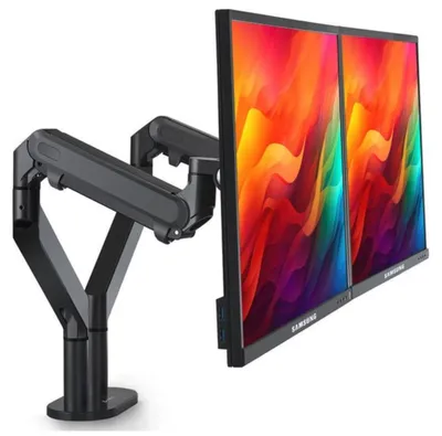 Imagen del producto de Soporte ergonómico para dos monitores