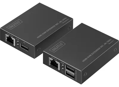 Produktbild von DIGITUS HDMI KVM Extender 4K/30Hz schwarz