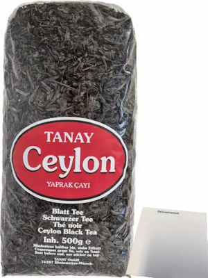 Produktbild von Tanay Ceylon Schwarzer Tee (500g Packung) + usy Block