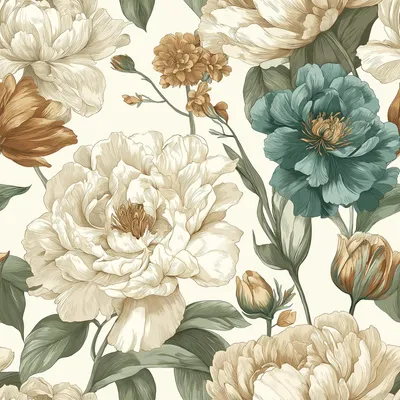 Immagine prodotto di Carta da parati autoadesiva, motivo floreale vintage, color beige, dimensioni 44,5 x 300 cm, ideale per la decorazione delle pareti