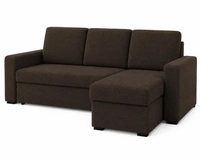 Zdjęcie produktu dla Sofa narożne WOJAN w kolorze brązowym, wymiary: 210 x 85 x 153 cm, uniwersalne – możliwość montażu zarówno po lewej, jak i po prawej stronie, z funkcją spania i pojemnikiem na pościel, Obraz wygenerowany przez AI