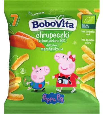 Zdjęcie produktu dla BoboVita Chrupeczki Kukurydzianez Marchewką 20 g