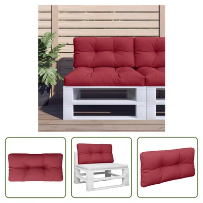 Productafbeelding van Living Store Palletkussen, bordeauxrood, 80x40x12 cm, stof