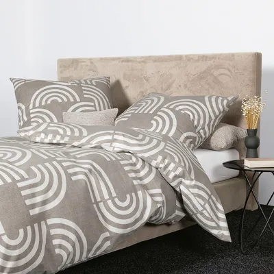 Produktbild von Janine Design Feinbiber-Bettwäsche-Garnitur DAVOS 65157 Farbe naturell Größe 135x200+80x80