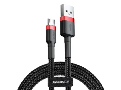 Produktbild von Baseus Cafule, 3 m, USB A, Micro-USB A, USB 2.0, Schwarz