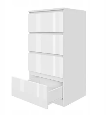 Produktbild von Kommode Aven 97x50x40cm, lackiert weiß, 4 Schubladen, Wohn & Schlafzimmer