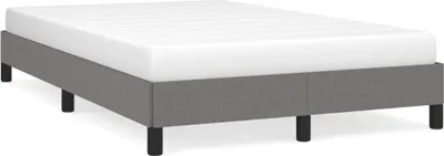 Produktbild von vidaXL Bettgestell ohne Matratze Dunkelgrau 120x190 cm Stoff