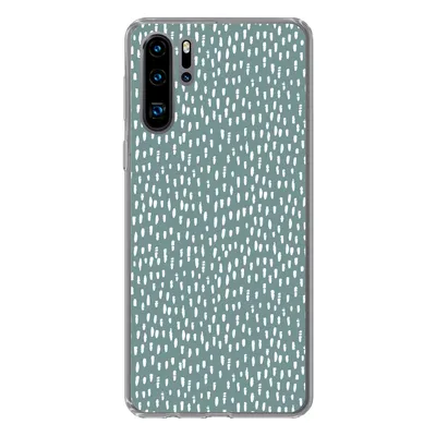 Produktbild von MuchoWow® Handyhülle Schutzhülle Hülle für Huawei P30 Pro Polka dots - Weiß - Grün Silikon Softcase Handy Hülle - Schutzdeckel