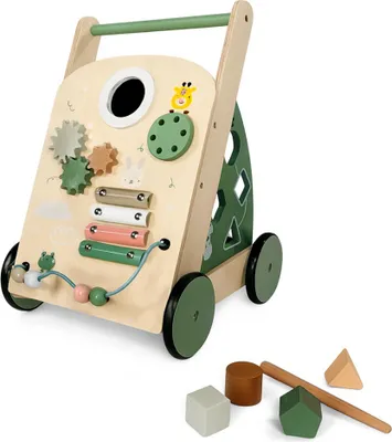 Produktbild von Lauflernwagen aus Holz mit Activity-Board, leise Räder, ab 1 Jahr