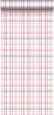 Produktbild von ESTAhome tapeta šachovnicový vzor svetlo ružová - 138824 - 53 cm x 10,05 m