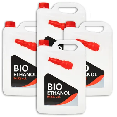 Produktbild von Premium Bioethanol 100% Reinheit – Geruchlos & Rauchfrei – Umweltfreundlicher Brennstoff für Kamine & Feuerstellen – Innen- & Außenbereich - 16 Liter