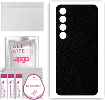Produktbild von apgo Rückseite Schutzfolie, Skin, kompatibel mit Meizu 20 Pro, Hinten Displayschutzfolie aus Vinylfolie, kratzfest, einfache Montage - Mattschwarz