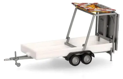 Produktbild von Herpa 052368-004 - Verkehrssicherungsanhänger 2achs, weiß - Neu