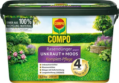 Produktbild von COMPO FLORANID Rasendünger gegen Unkraut+Moos 4in1 6 kg - 2617276004