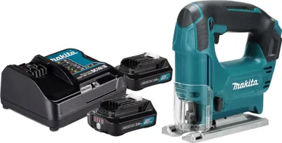 Image de Makita JV 101 DSA Scie sauteuse sans fil 12 V max. 65 mm + 2x batterie 2,0 Ah + chargeur