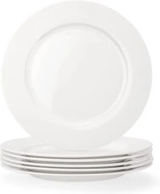 Zdjęcie produktu dla Zestaw serwetników Famanu - 6 sztuk, porcelana, możliwość układania w stos, średnica 26,8 cm, kolor biały