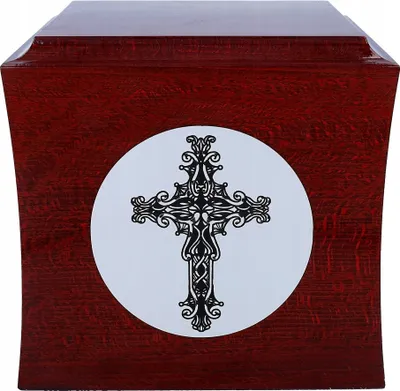 Produktbild von Hölzerne Urne Mit Keltischem Kreuz